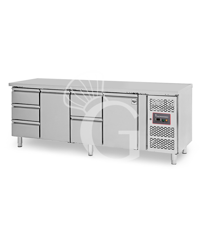 copy of Tavolo frigo con 4 porte, profondità 700 mm e temperatura -18°C/-22°C