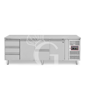 copy of Tavolo frigo con 4 porte, profondità 700 mm e temperatura -18°C/-22°C