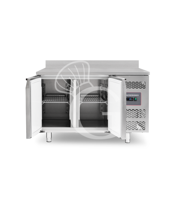 Mesa refrigerada 2 puertas con alzatina 0°C/+8°C – Clase energética A – Profundidad 600 mm