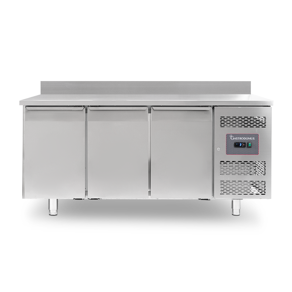 Mesa refrigerada 3 puertas con alzatina 0°C/+8°C – Clase energética A – Profundidad 600 mm
