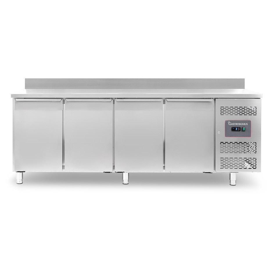 Mesa refrigerada 4 puertas con alzatina 0°C/+8°C – Clase energética A – Profundidad 600 mm