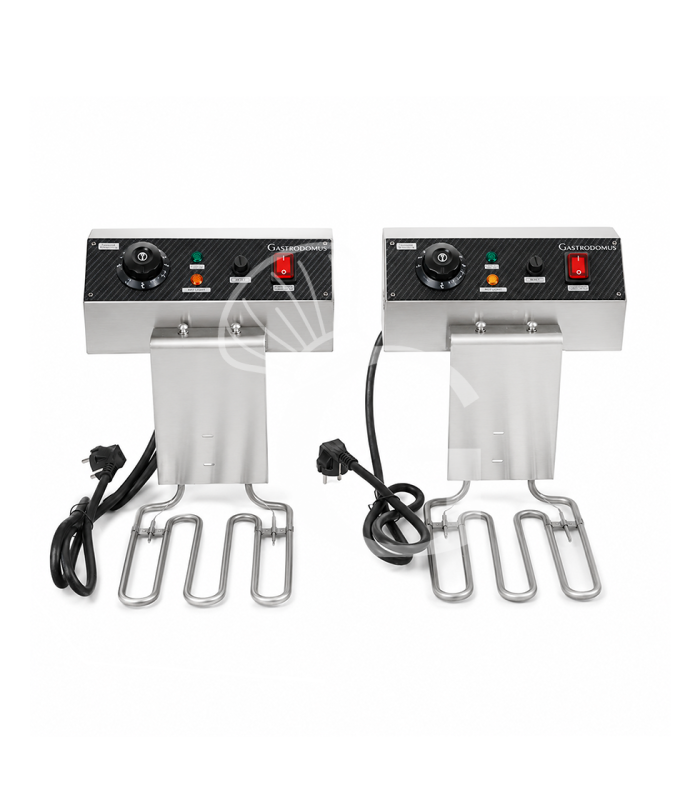 Freidora para bar eléctrica de sobremesa - 2 cubas - capacidad 10+10 LT - 3+3 kW Monofásica