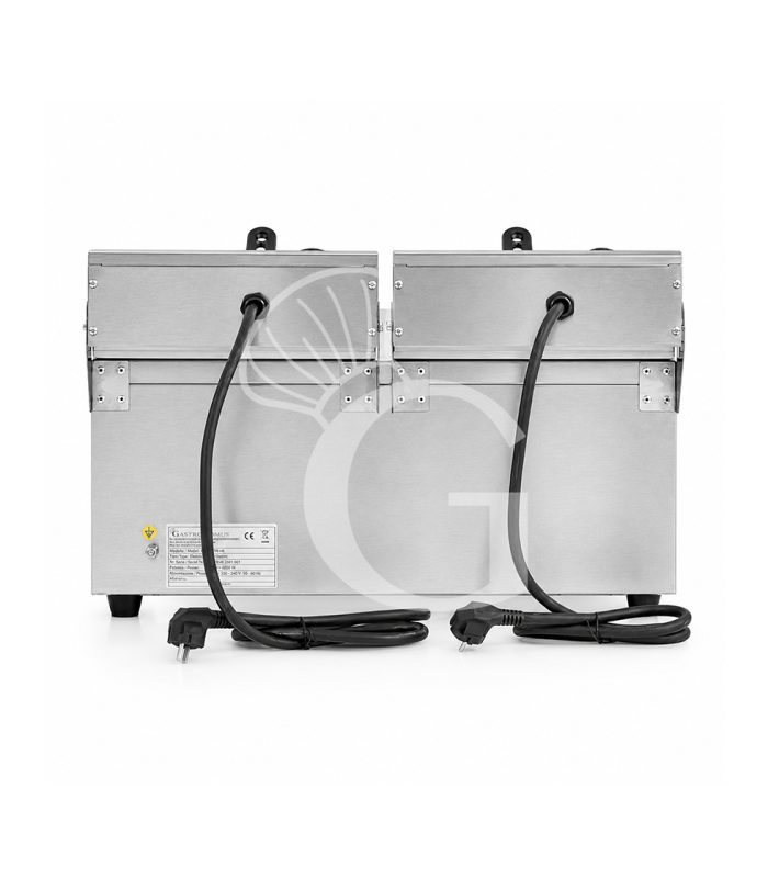 Freidora para bar eléctrica de sobremesa - 2 cubas - capacidad 10+10 LT - 3+3 kW Monofásica