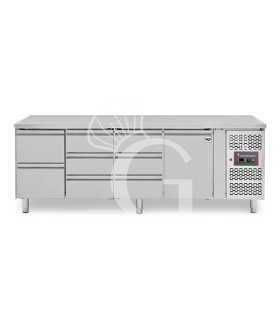 copy of Tavolo frigo con 4 porte, profondità 700 mm e temperatura -18°C/-22°C