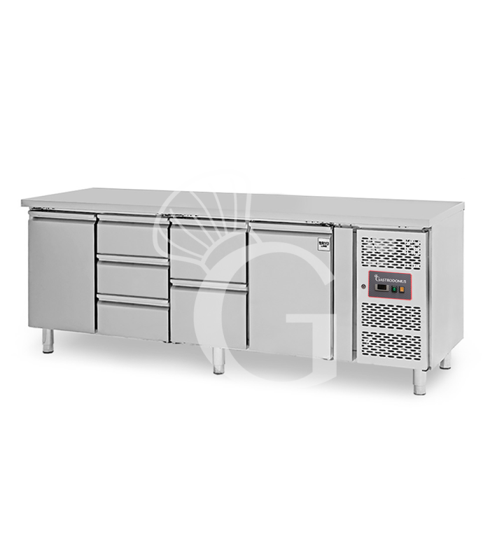 copy of Tavolo frigo con 4 porte, profondità 700 mm e temperatura -18°C/-22°C
