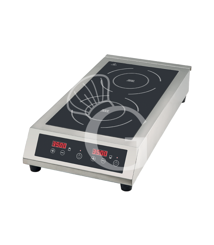 Placa de inducción 2 zonas de cocción Ø 200/220 mm – 3500 W + 3500 W