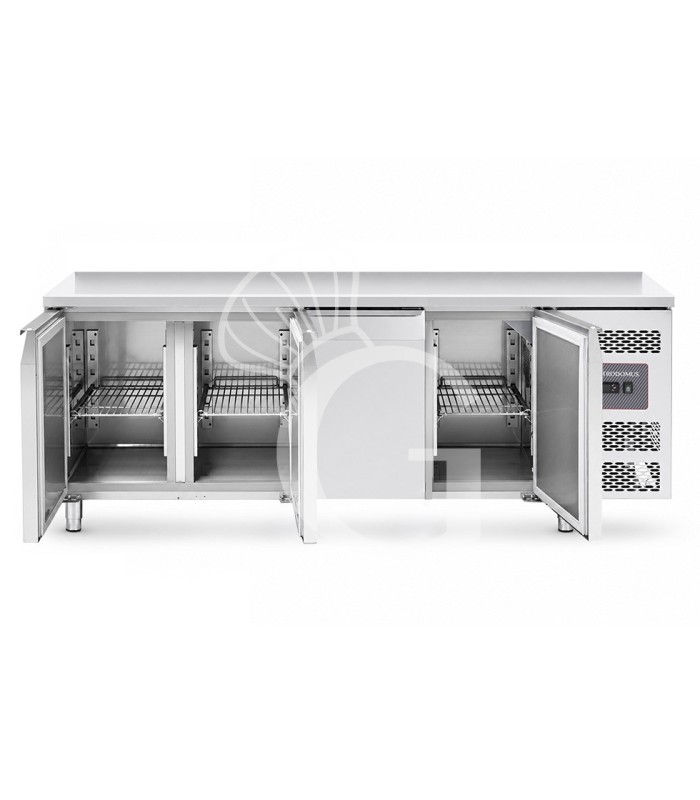 Mesa refrigerada de 4 puertas, 0 °C/+8 °C, clase energética A, profundidad de 700 mm