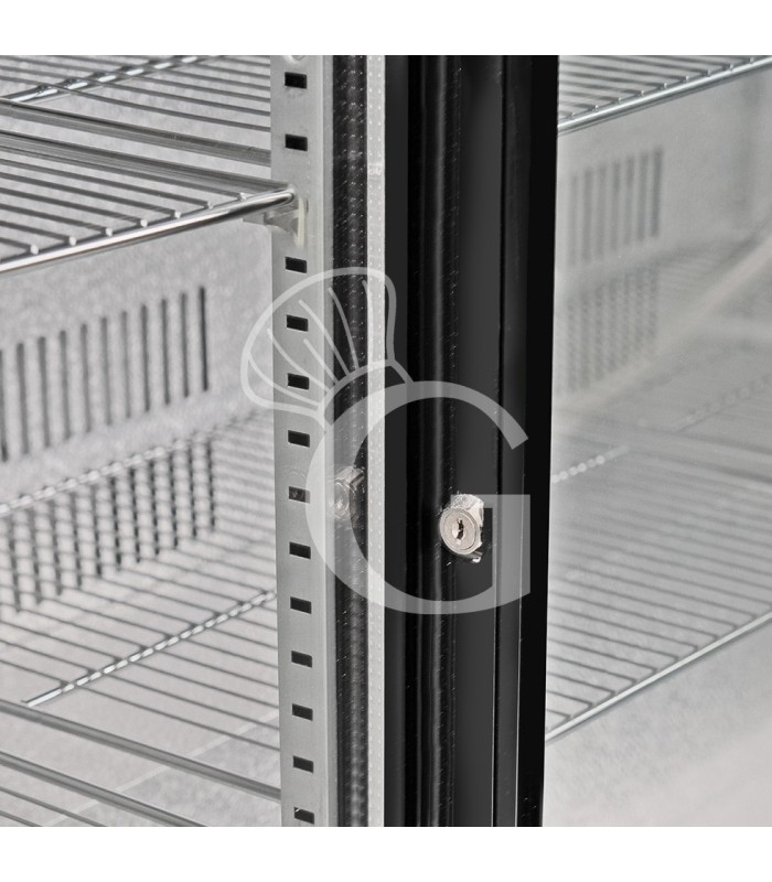 Vitrina frigorífica ventilada de sobremostrador o trasbarra horizontal, 3 puertas correderas – 303 L – temperatura 2°C/+10°C