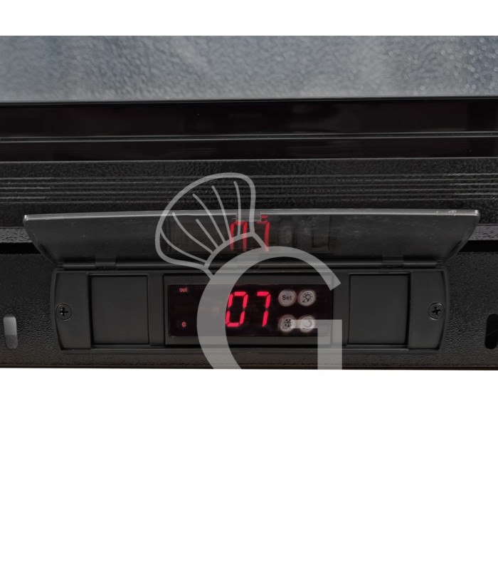 Vitrina frigorífica ventilada de sobremostrador o trasbarra horizontal, 3 puertas correderas – 303 L – temperatura 2°C/+10°C