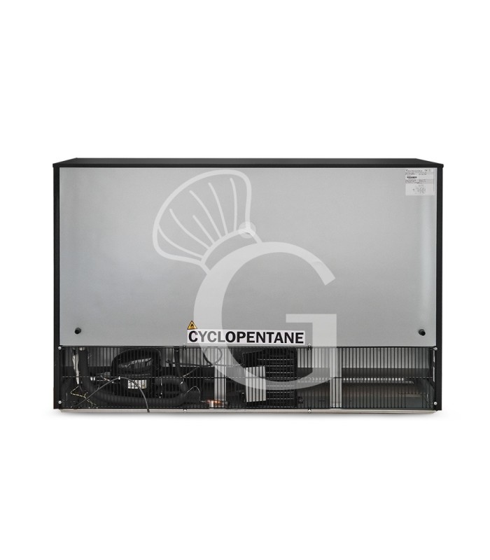 Vitrina frigorífica ventilada de sobremostrador o trasbarra horizontal, 3 puertas correderas – 303 L – temperatura 2°C/+10°C
