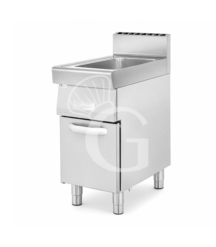 Cocedor de pasta profesional de gas 1 cuba 40 LT L 400 mm x P 700 mm x A 850 mm