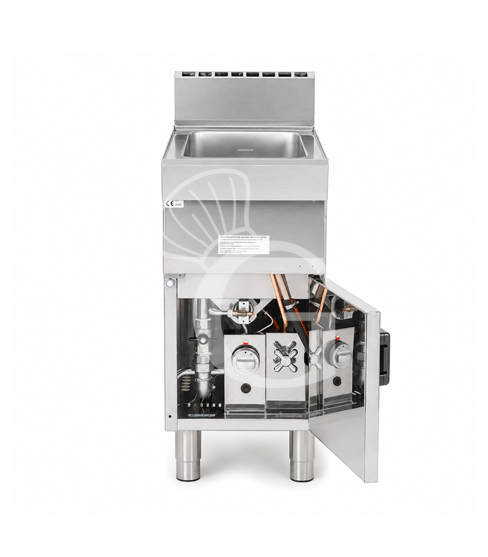 Cocedor de pasta profesional de gas 1 cuba 40 LT L 400 mm x P 700 mm x A 850 mm