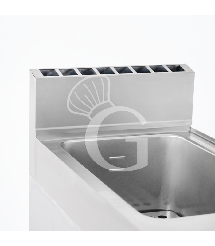 Cocedor de pasta profesional de gas 1 cuba 40 LT L 400 mm x P 700 mm x A 850 mm