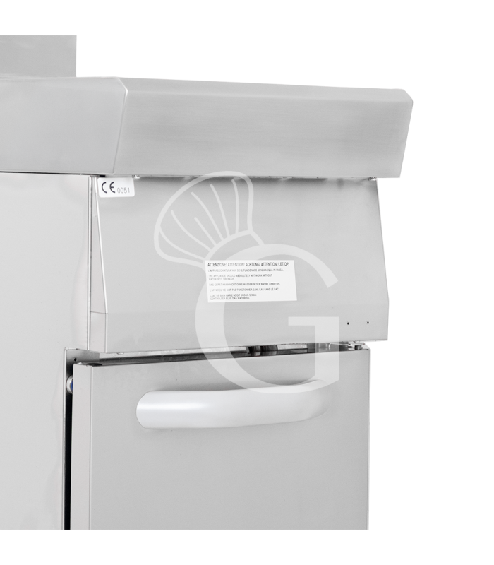 Cocedor de pasta profesional de gas 1 cuba 40 LT L 400 mm x P 700 mm x A 850 mm
