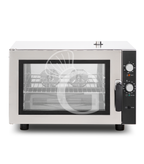Horno eléctrico de convección para pastelería con humidificador, controles mecánicos, trifásico para 4 bandejas 600x400 mm