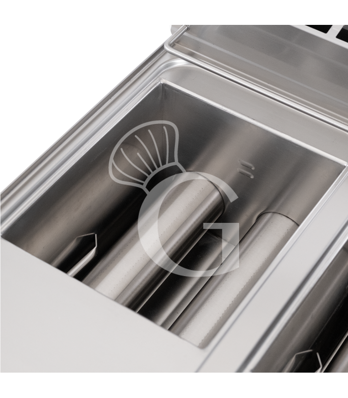 Freidora de sobremesa a gas con 2 cubas de 8 LT + 8 LT 13600 kW