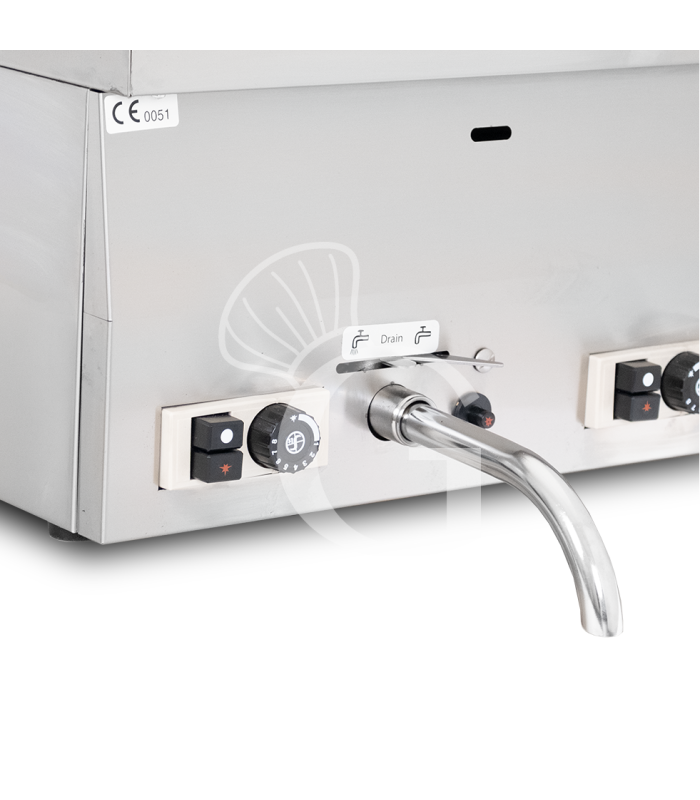 Freidora de sobremesa a gas con 2 cubas de 8 LT + 8 LT 13600 kW