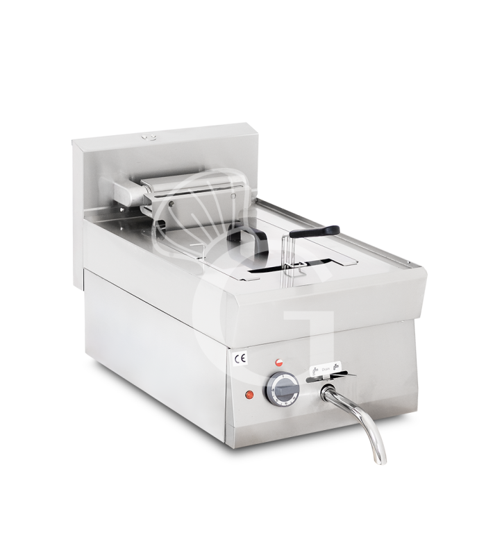 Freidora industrial eléctrica de sobremesa 1 cuba 10 LT 7,5 Kw Trifásica