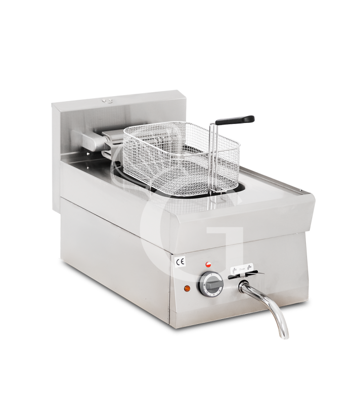 Freidora industrial eléctrica de sobremesa 1 cuba 10 LT 7,5 Kw Trifásica