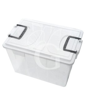 Caja de almacenaje de polipropileno transparente L 580 mm x P 380 mm x H 380 mm 60 LT