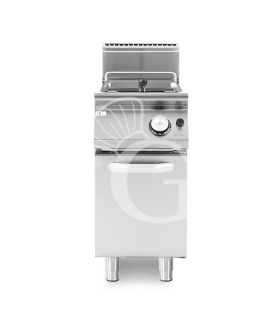 Freidora a gas profesional 17 litros sobre mueble cerrado – 1 cuba con quemadores no visibles 16 kW