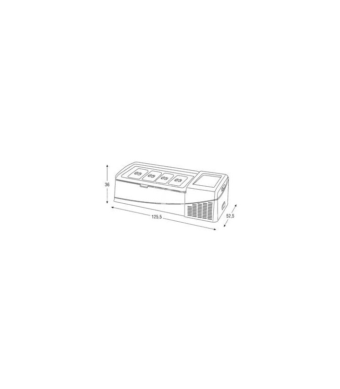 Expositor de ingredientes refrigerado de sobremesa para helado 0/-22°C L 1255 MM X P 525 MM X A 360 MM