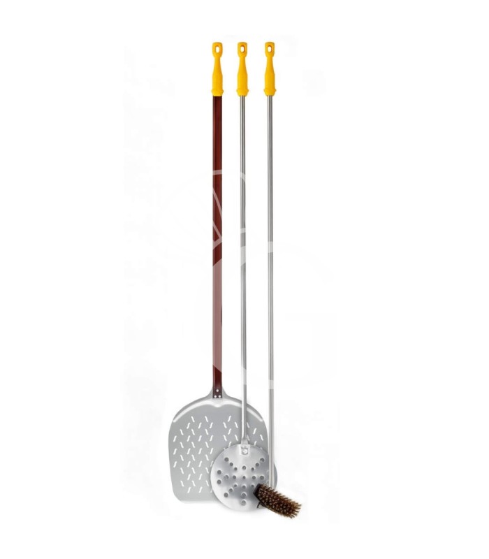 Kit para pizzería profesional con horno eléctrico de 2 cámaras, mesa pizza refrigerada, amasadora de 20 L y palas para pizza