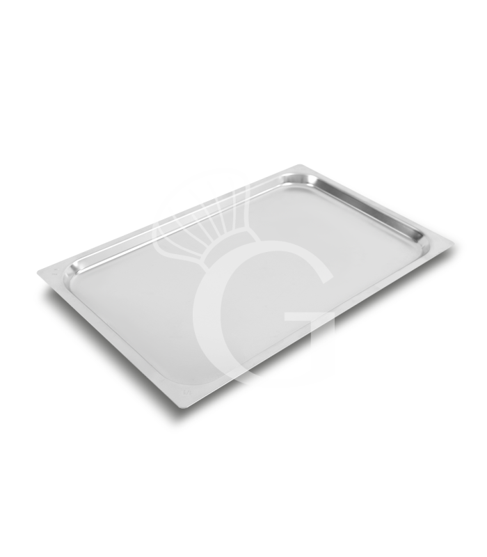 Bandeja rectangular de acero inoxidable L 450 x P 340 x H 20 mm
