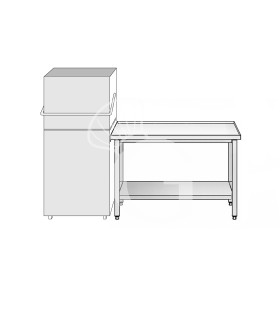 Mesa de salida derecha con estante inferior L 1000 mm