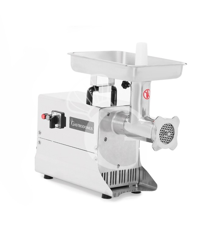 Picadora de carne monofásica con unidad de picado de acero 160 kg/h - Ancho 220 mm x Profundidad 500 mm x Altura 415 mm