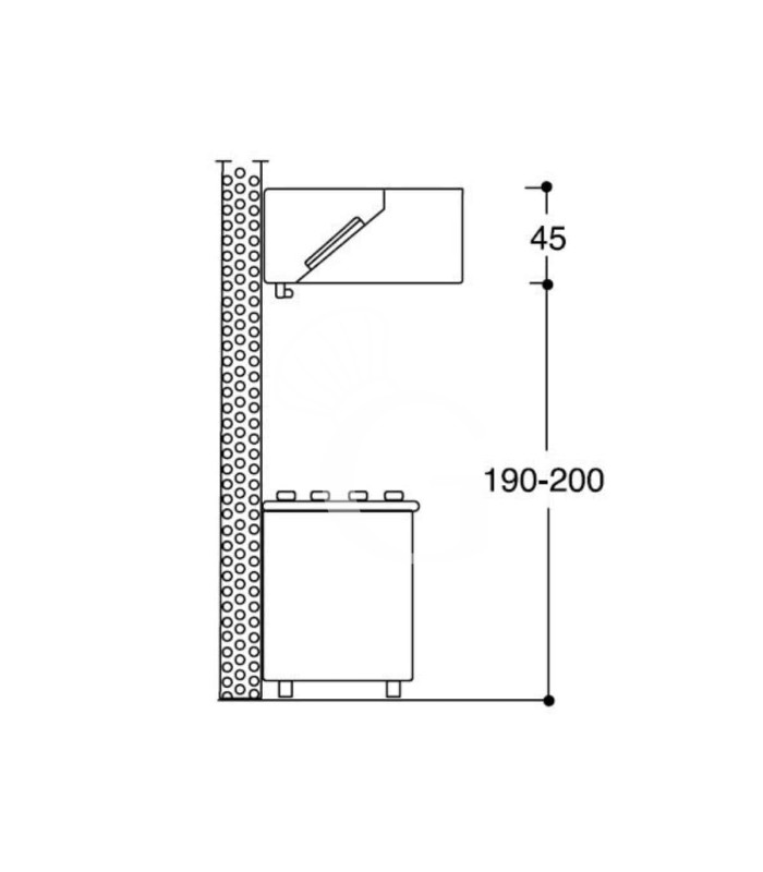 Campana Snack de pared con motor L1000×P900×H450 mm