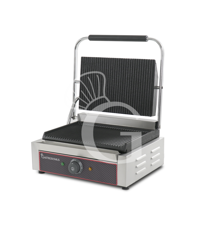 Sandwichera profesional ranurada de hierro fundido - L 410 mm x P 380 mm x A 210/520 mm
