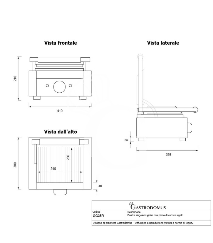 Kit profesional para bar de aperitivos con cortadora de fiambre, tabla de polietileno y plancha para sándwiches