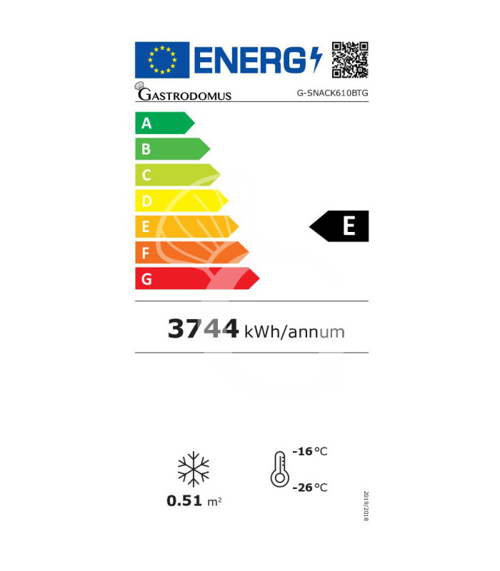 copy of Armadio refrigerato statico con temperatura -18°C/-22°C - 130 LT - porta in vetro