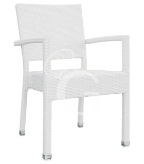 Silla Eco con estructura de aluminio totalmente recubierta de alambre de polietileno