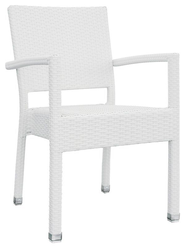 Silla Eco con estructura de aluminio totalmente recubierta de alambre de polietileno