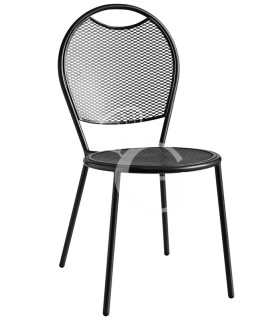 Silla Agile con estructura, asiento y respaldo de acero barnizado