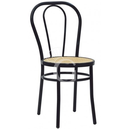 Silla tradicional con estructura de acero pintado y asiento de polipropileno Silla tradicional con estructura de acero pintado y asiento de polipropileno