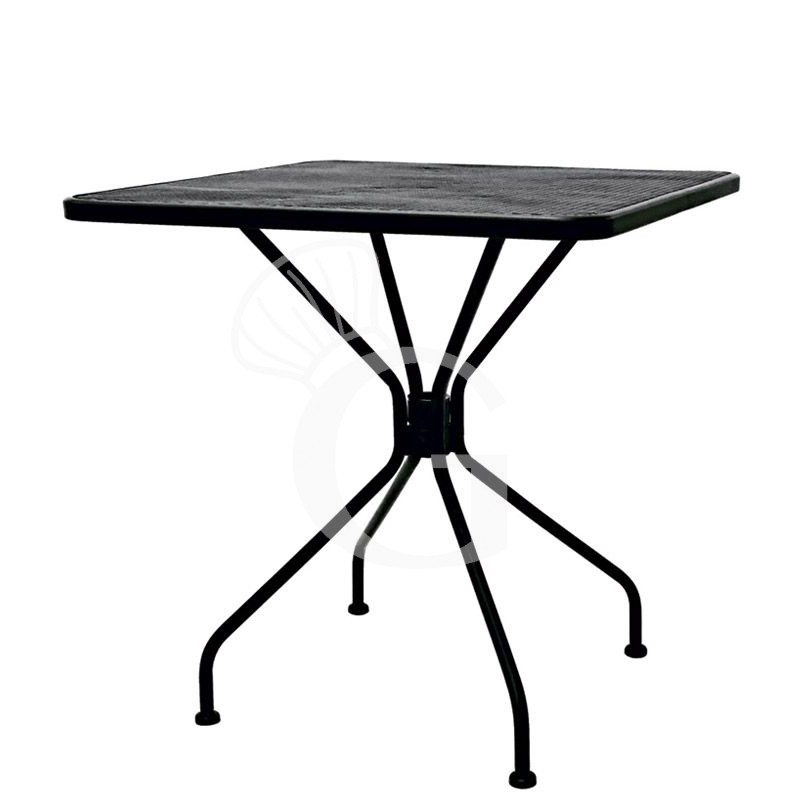 Mesa cuadrada de exterior de metal pintado L 700 mm
