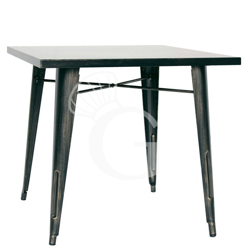 Mesa de interior de metal pintado efecto antiguo L 820 mm