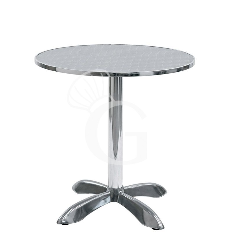 Mesa redonda de exterior de aluminio y acero ⌀ 700 mm