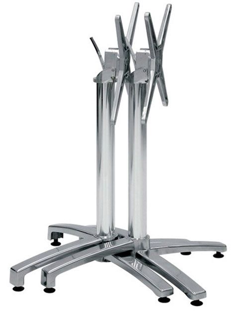 Base plegable altura 720 mm doble de aluminio