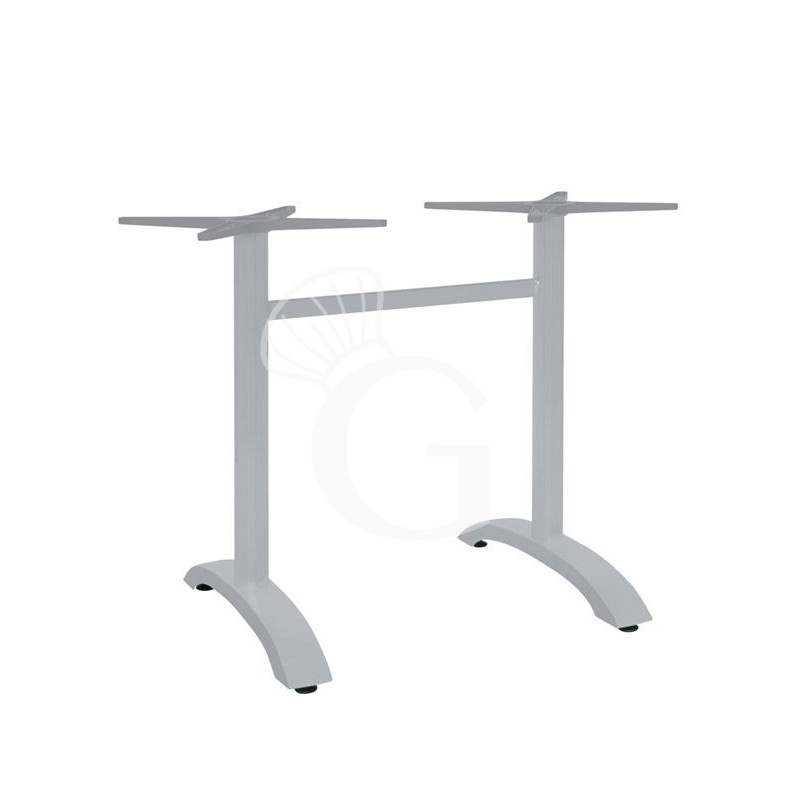 Base doble de aluminio pintado altura 700 mm