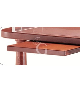 Soporte porta platos extraíble  disponible en color roble o wengé