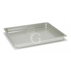 Bandeja rectangular de acero inoxidable GN1/1 L 530 mm x P 325 mm x H 20 mm