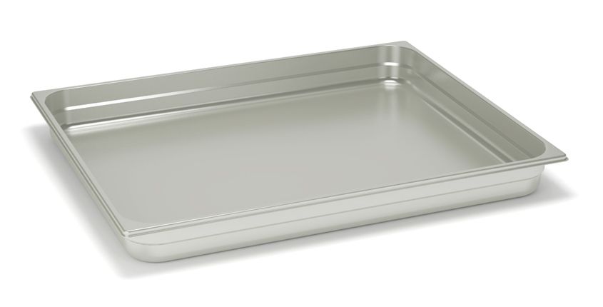 Bandeja rectangular de acero inoxidable GN1/1 L 530 mm x P 325 mm x H 20 mm