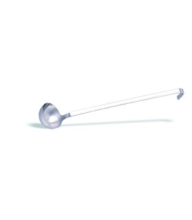 Cucharón monobloque con 2 picos vertedores diámetro 65 mm y mango L 310 mm
