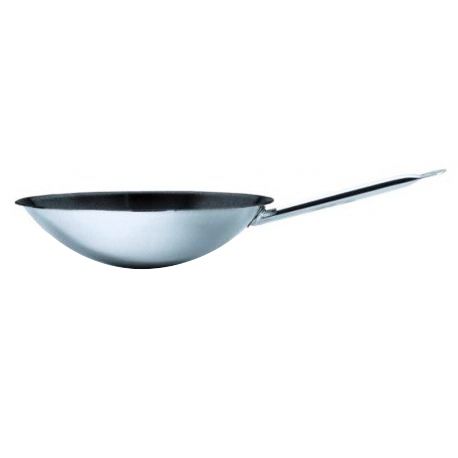 Sartén wok antiadherente con fondo plano diámetro 360 mm x A 90 mm 6 LT
