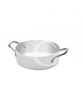 Olla baja de aluminio con fondo de inducción 2 asas diámetro 280 mm x A 95 mm 6,4 LT