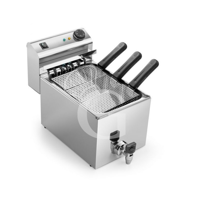 Cocedor de pasta eléctrico de sobremesa 1 cuba L 270 mm x P 525 mm x A 360 mm 8 LT 6000 W